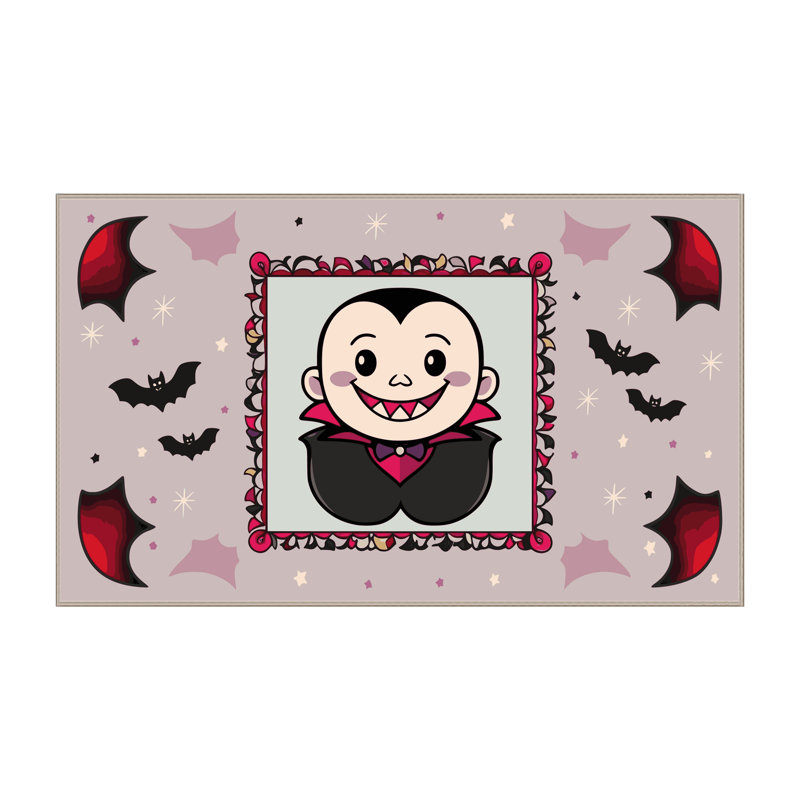Tapis de vacances d'Halloween The Holiday Aisle®, Rectangulaire 2 pi x 3 pi