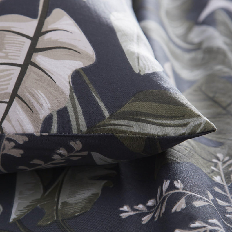O. Botanicals Olive Duvet Cover Set Polyester Floral Duvet Cover with Pillowcases Included, Single Duvet Cover + 1 Pillowcase