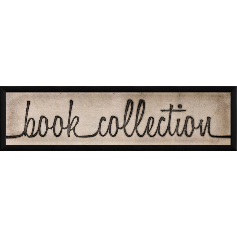 « book collection sign », art textuel encadré