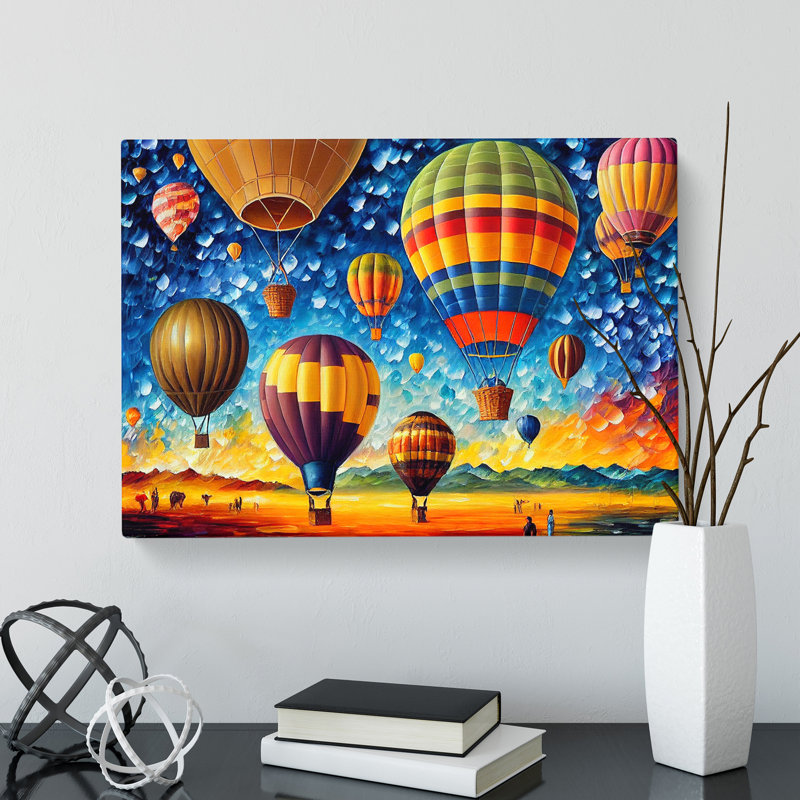 Colourful Hot Air Balloons Vol.4 - Wrapped Canvas, 50cm H x 76cm W x 3cm D