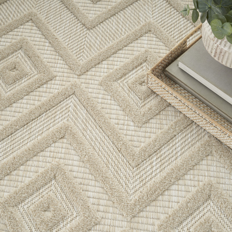 Klowie Geometric Indoor/Outdoor Area Rug, Rectangle 10' x 14'