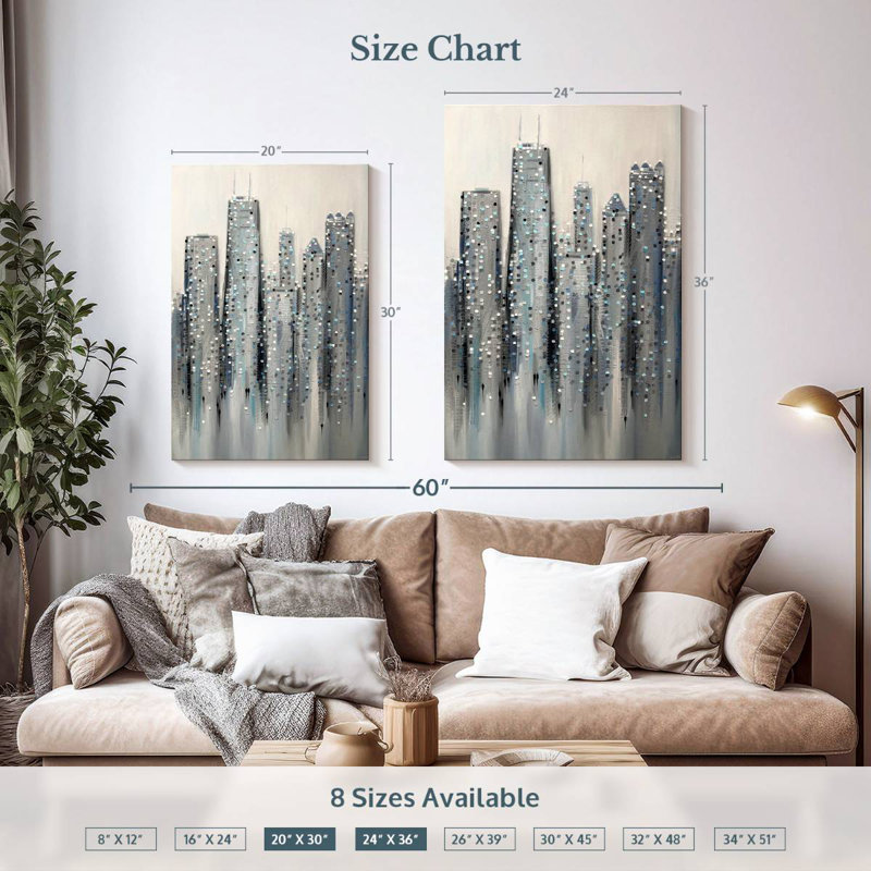 Avery Chicago City Buildings, 36" H x 24" W