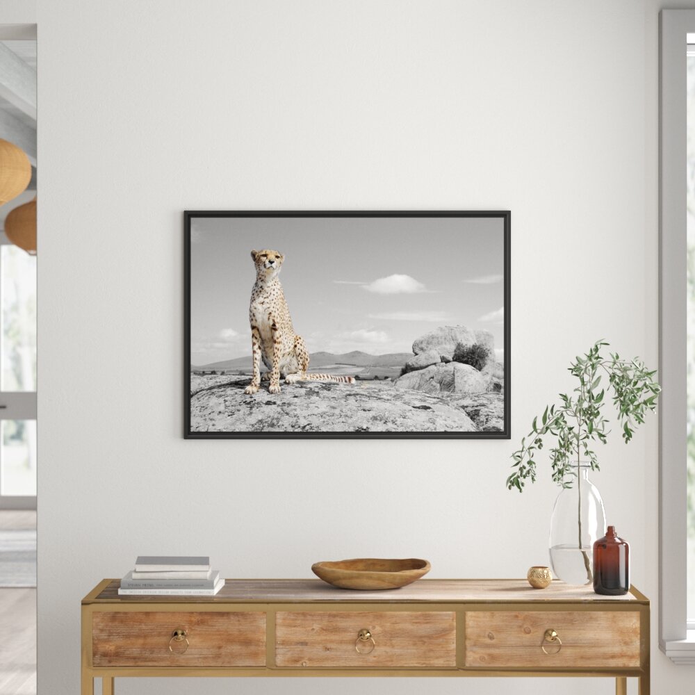 Gerahmtes Wandbild stolzer Gepard