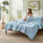 Bedsure King Size Comforter Sets - 3-Piece Double-Sided Fleece Fluffy Light Blue Bedding, Cozy Striped Aesthetic for Modern & Guest Bedrooms, All-Season Luxury Home Decor-110437412-105492176