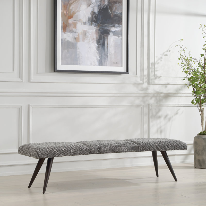 Banc en tissu gris anthracite Preslee