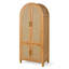 Armoire de rangement pour salle de bain 71 po avec 4 portes en rotin, tablettes réglables et supports intégrés-1198518053
