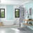 24"x16" White Ceramic Rectangular Bathroom Sink