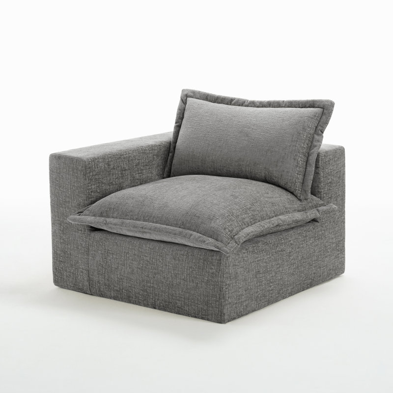 Upholstered Armchair, Grey