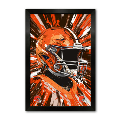 Casque Hyper des Browns de Cleveland (NFL) - Impression encadrée 27" x 39"