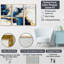 Ensemble 2 pièces d'art mural «White and Blue Marble Wave II»-107200762-107200763