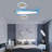Modern Airplane Dimmable Novelty Flush Mount with Remote Control 4800LM