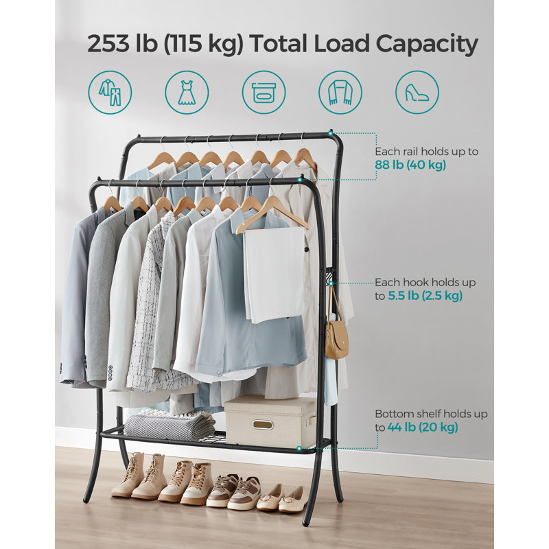 Rowlie 100cm Clothing Rack, Black