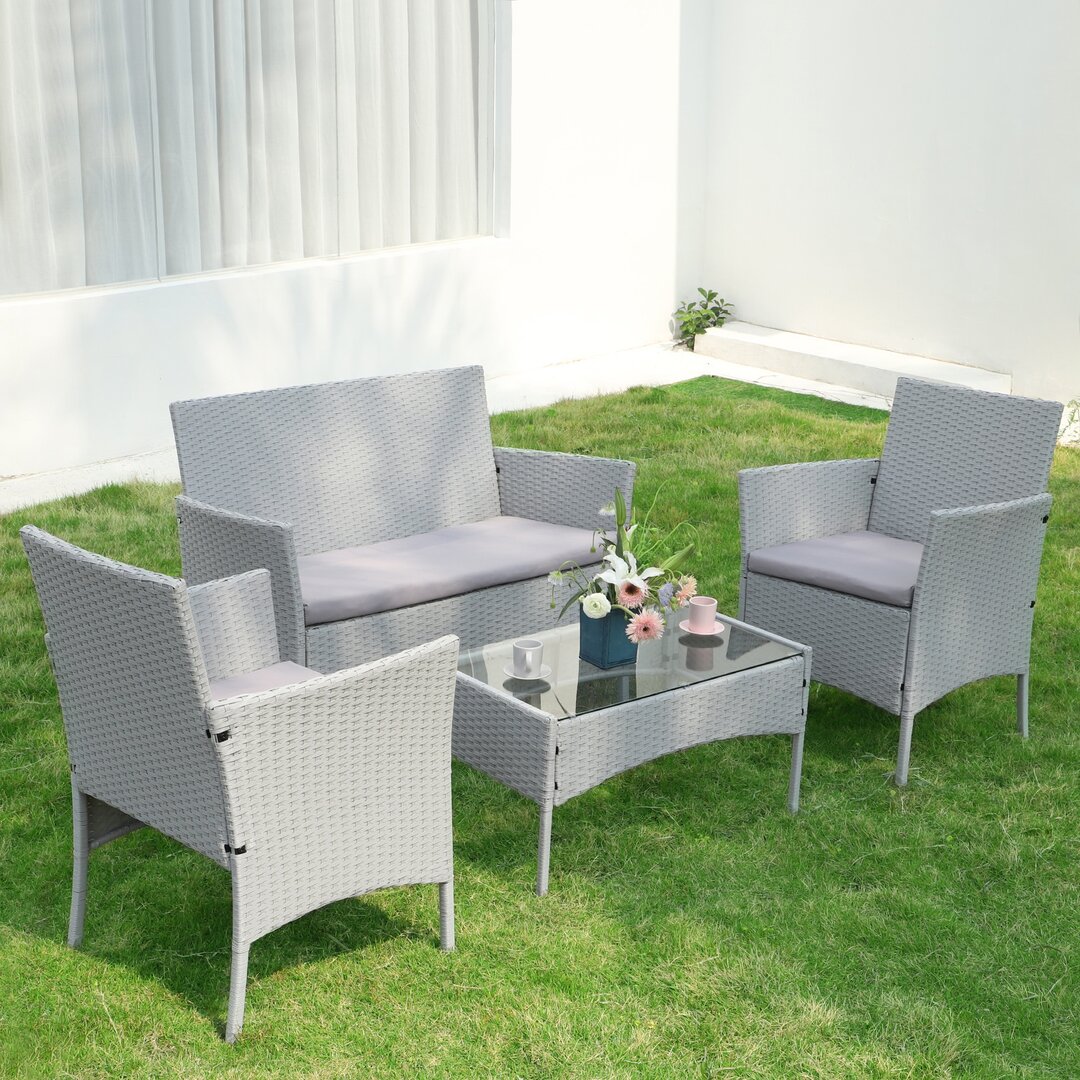 4-Sitzer Lounge-Set Candelaria aus Polyrattan