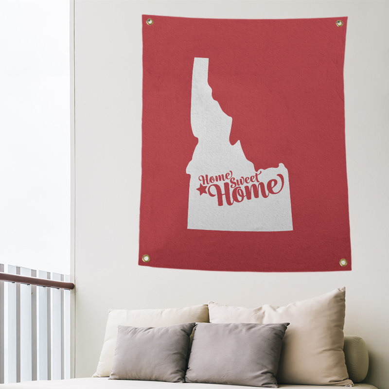 Tapisserie murale boise doux pour la maison, H 59 po x l 50 po, Rouge