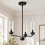 Lustre cylindrique moderne en verre à 3 lumières avec variateur-578917382