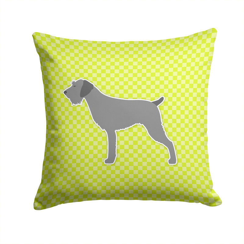 Coussin intérieur/extérieur à pointeur braque allemand, H 14 po x l 14 po x P 3 po, Vert
