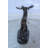 Bronze Moose Statue on Marble Base with Antlers Raised 10" x 6" x 9"H