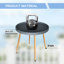  Table basse ronde détachable, table d'appoint moderne avec plateau amovible, petite table de bout décorative pour salon, chambre à coucher, balcon, gris foncé-507662874