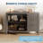 46.5" Fluted Sideboard Buffet Cabinet-1832015371