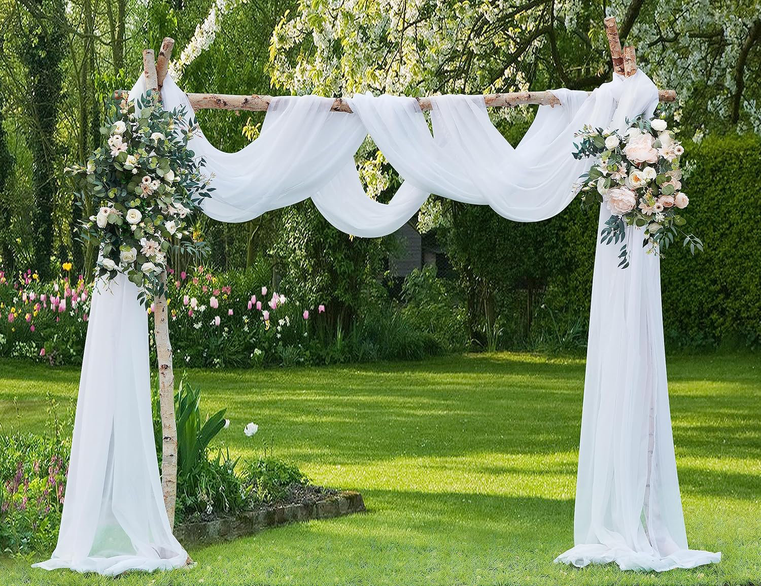 WARM HOME DESIGNS Wedding Curtains Bundle For Wedding Arch Or Backdrop ...