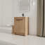 Meuble-lavabo autoportant avec lavabo en céramique blanche et 2 portes d'armoire à fermeture en douceur