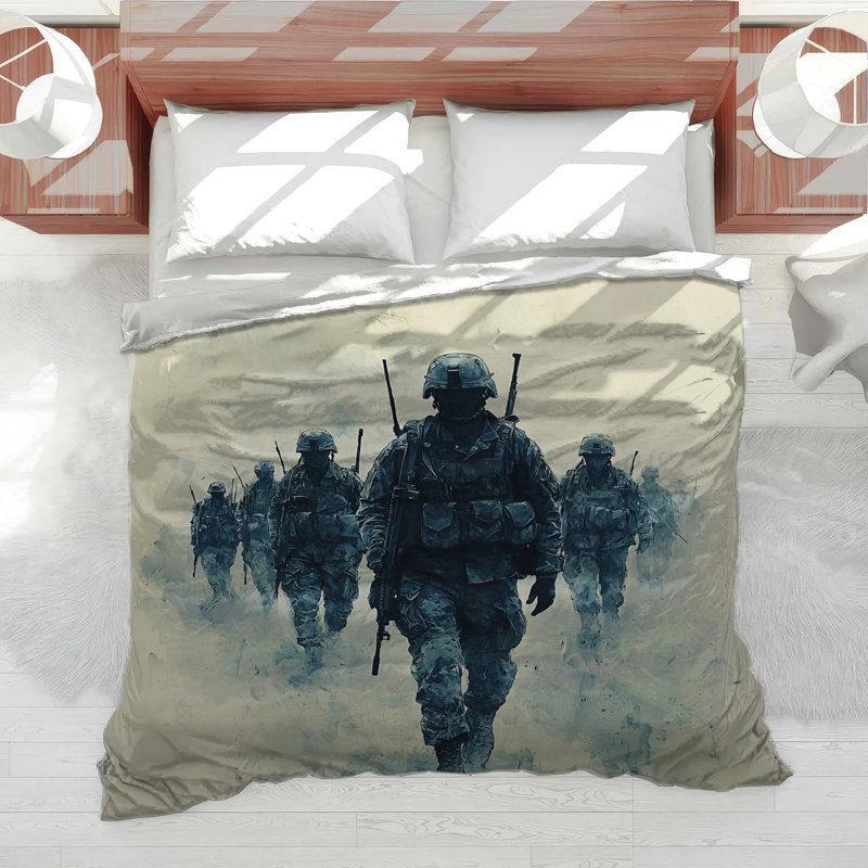 Soldiers Bedding Military Comforter Industrial, King Comforter