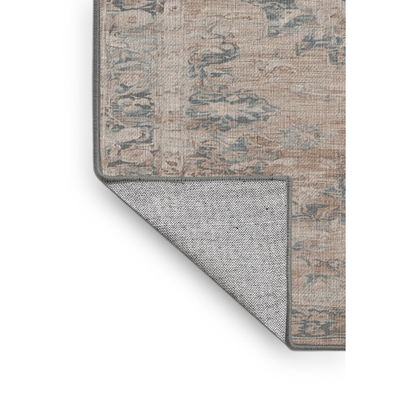Machine Washable Gray Area Rug, Runner 2' x 4'