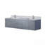 Ensemble de meuble-lavabo double 72 po x P 22 po avec plateau en marbre de Carrare et robinet-1807226448-1807226450