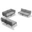 Canapé modulaire d'extérieur 100,4 po en métal-778714399