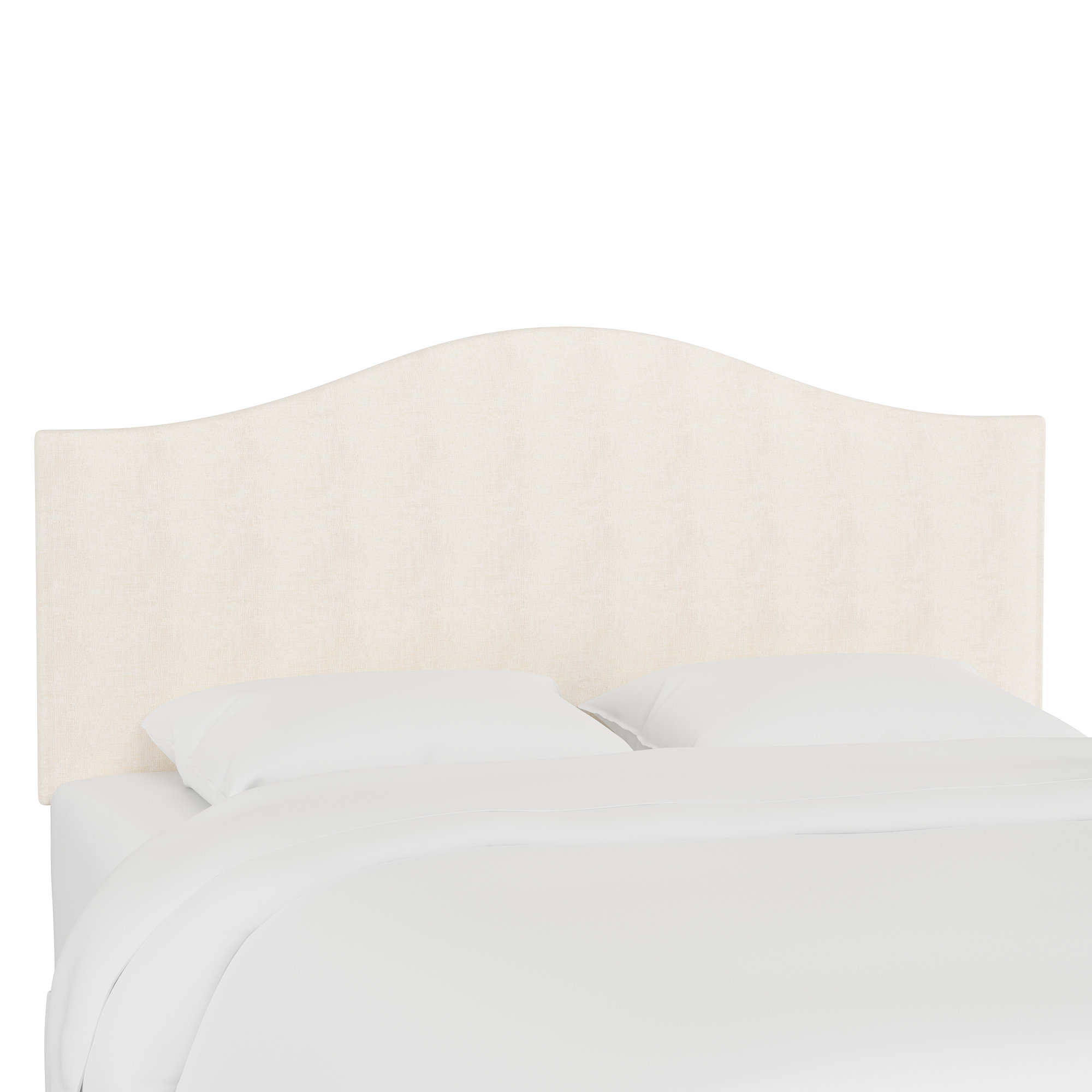 Hermosa Upholstered Panel Headboard, King, Zuma White Textured Linen