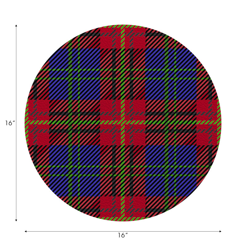 Napperon Vegan, Tartan bleu