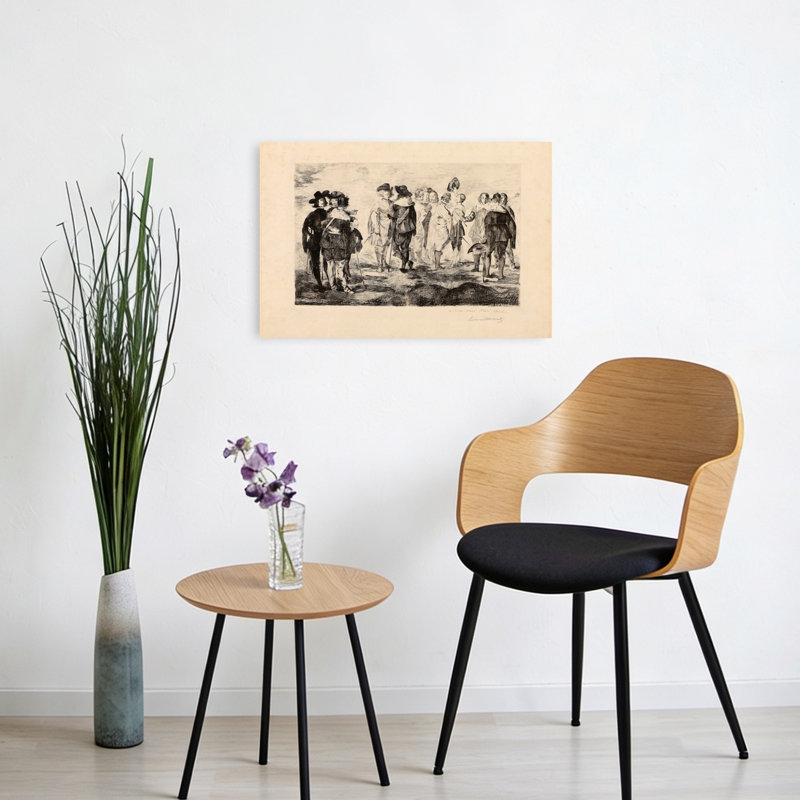 Les Petits Cavaliers, 1867-1874, estampe d'art mural contemporain abstrait impressionniste, H 16 po x l 24 po