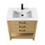 Meuble-lavabo simple 30 po avec plateau en céramique Stratford-2041842736