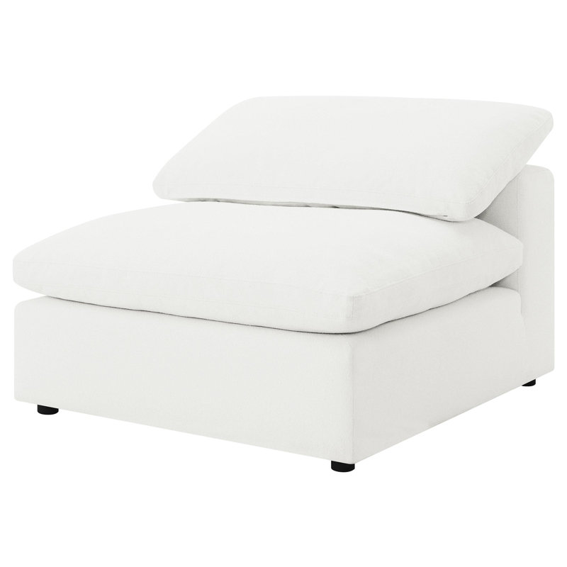 Fauteuil rembourré Raleigh Boucle, Bouclé ivoire