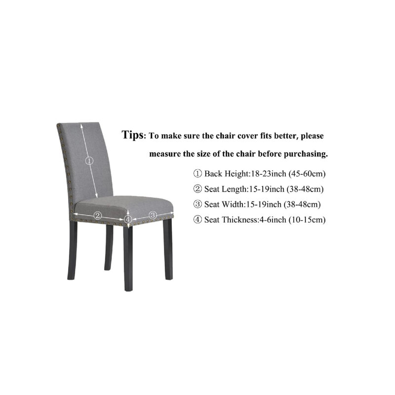 Box Cushion Dining Chair Slipcover, Polyester - Black Abstract