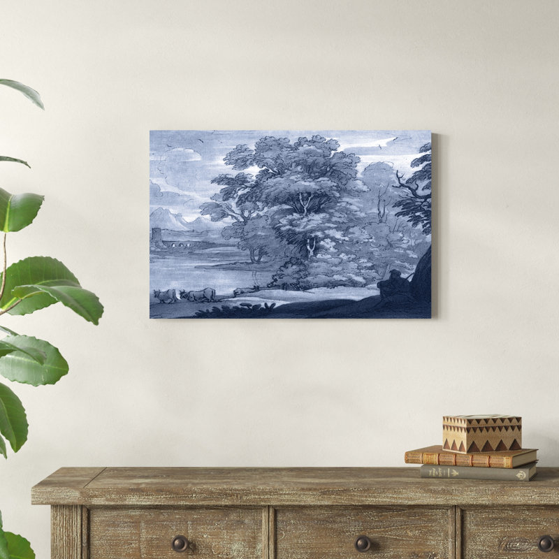 «Pastoral Toile II», peinture sur toile, H 20 po x l 30 po