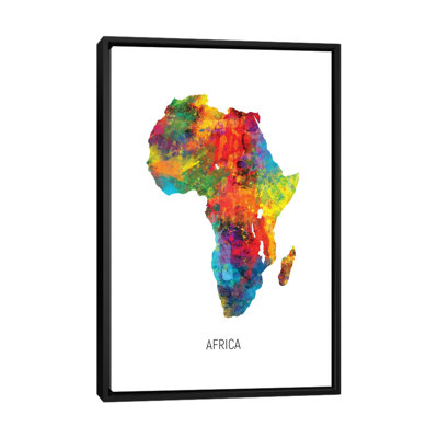 Carte de l’Afrique par Michael Tompsett-impression d’art graphique