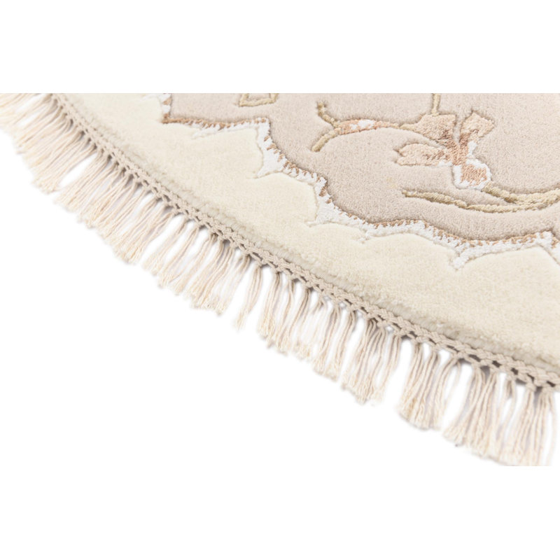 Tapis rond beige clair Osborne