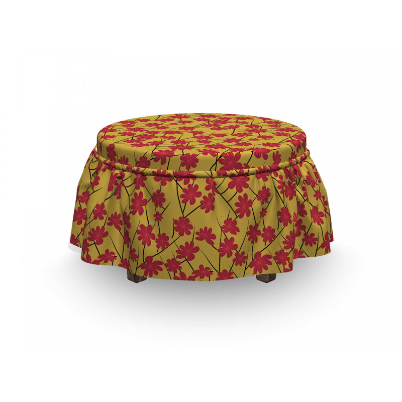 Housse pour repose-pieds en fleur japonaise sakura