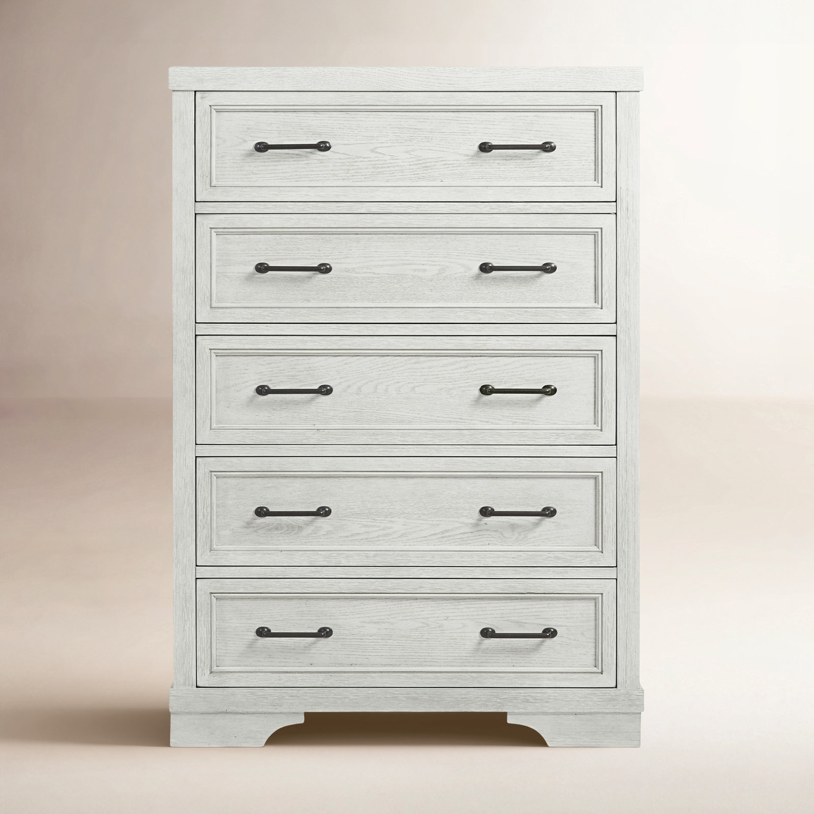 Danbury 5-Drawer Traditional Wood Chest, White Dove