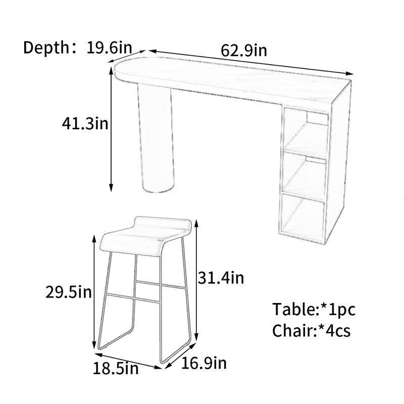 Cottrill, H 41,3 po x L 62,9 po x l 19,6 po, Blanc cassé / blanc, Blanc cassé / blanc