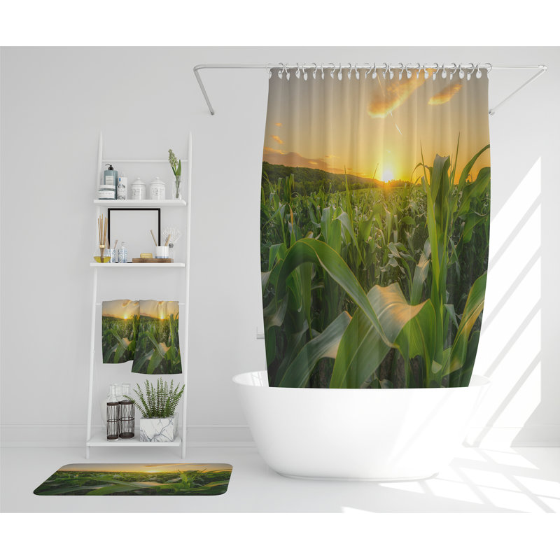Nerti Polyester Shower Curtain Set