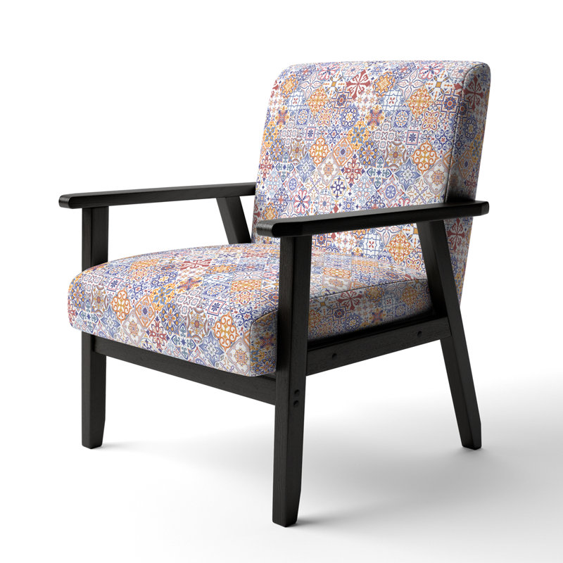 Fauteuil d'appoint décoratif en velours bleu et doré