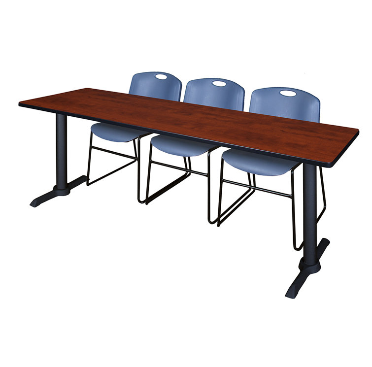 Neyland Cain T-Base Training Seminar Table & 3 Zeng Stack Chairs
