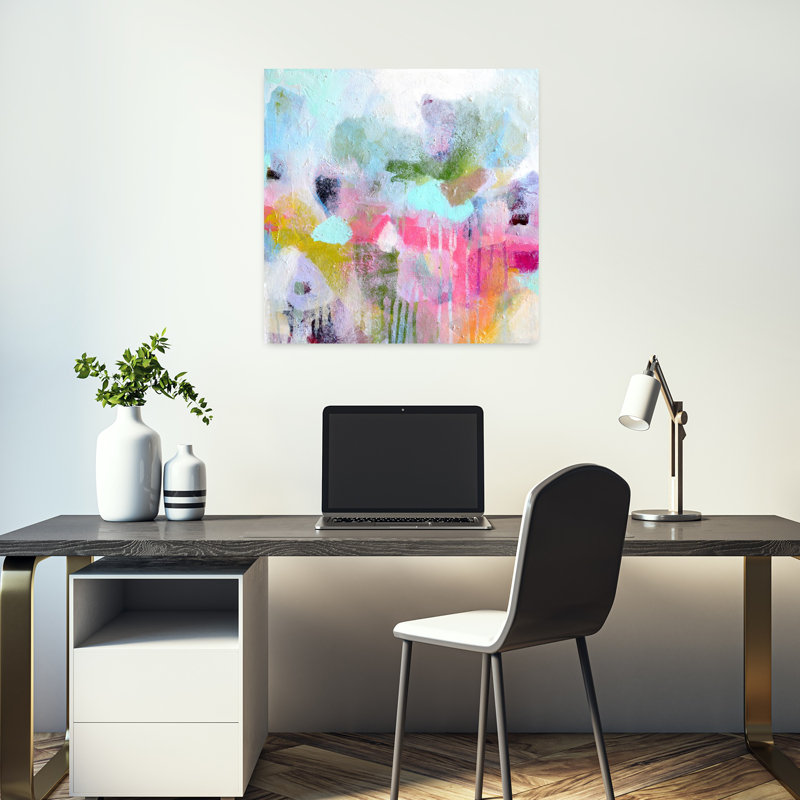 Ada, art contemporain abstrait, H 18 po x l 18 po