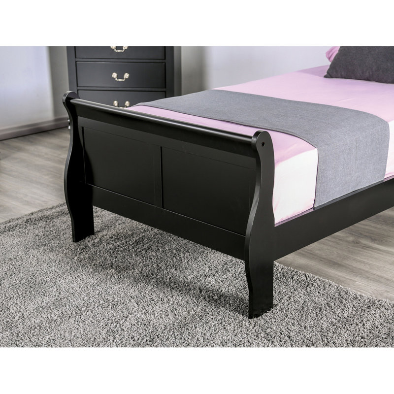 Pieds de support de lit de style grand lit noir pour lit simple Louis Phillipe, Grand lit, Noir