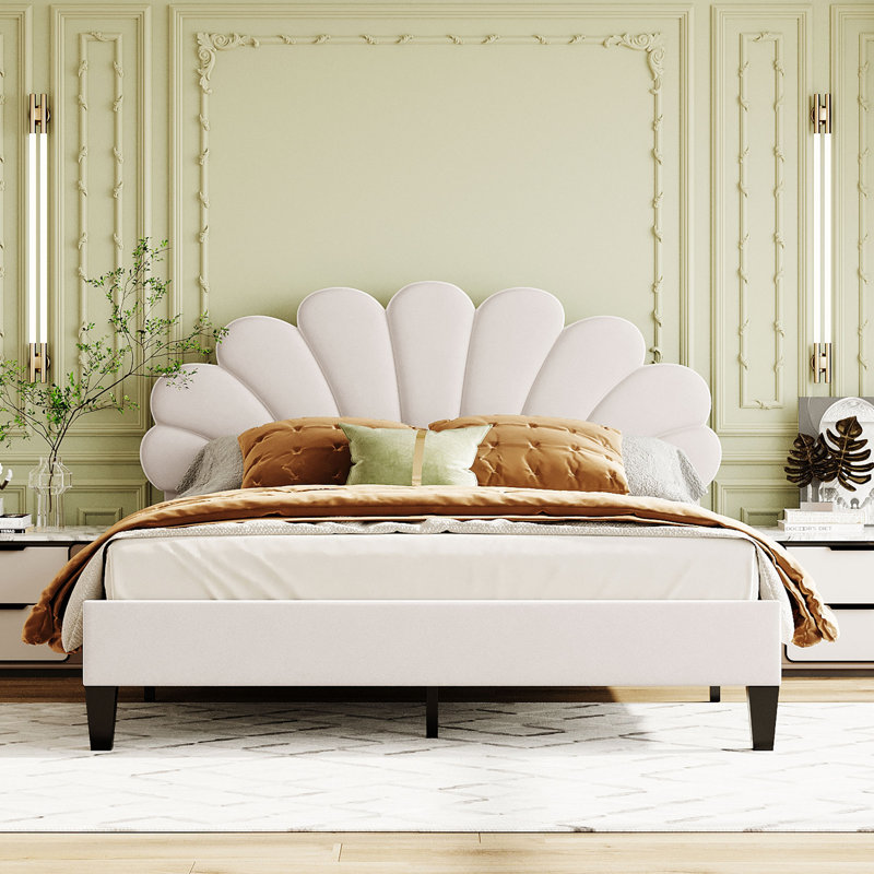 Upholstered Platform Bed with Headboard