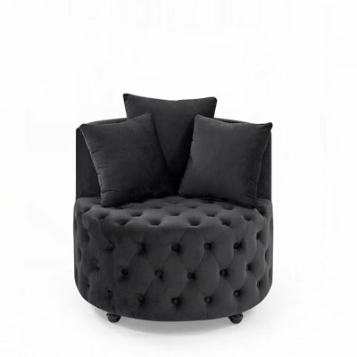 Chaise pivotante en velours
