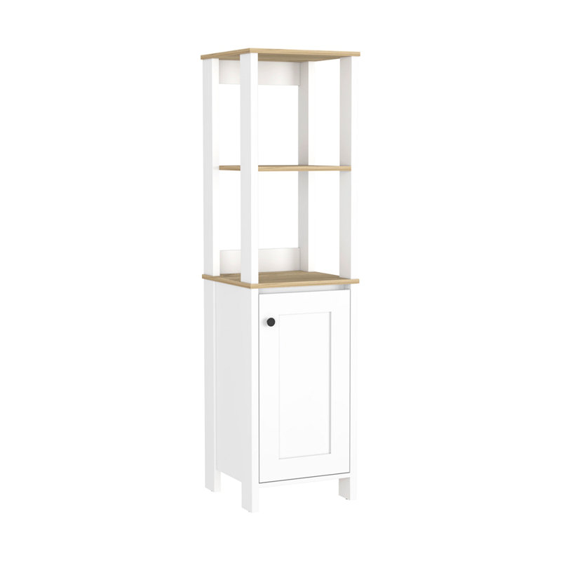 Armoire à linge à 4 tablettes, Blanc