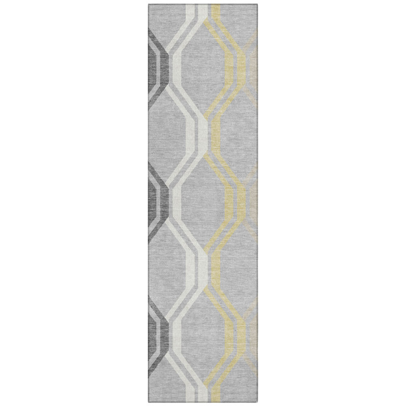 Machine Washable Indoor/Outdoor Chantille ACN2326 Mid-Century Modern Rug, Runner 2'3" x 7'6"